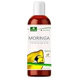 MoriVeda® Moringa Basic Oil 100ml, spremuto dai semi e dai baccelli dell'oleifera, per pelle, capelli, ferite, olio di behen anti-età (1x100ml)