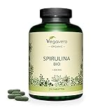 SPIRULINA BIO Vegavero® | 3000 mg | solo 3 compresse al giorno | con Ficocianina e Clorofilla | Vegan