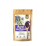 Açaí biologico in polvere, Pure Açaí Berry Organic Powder biologico, bacche di acido organico in polvere, di polpa di acai, superalimento da coltivazione nativa dell'amazzonia
